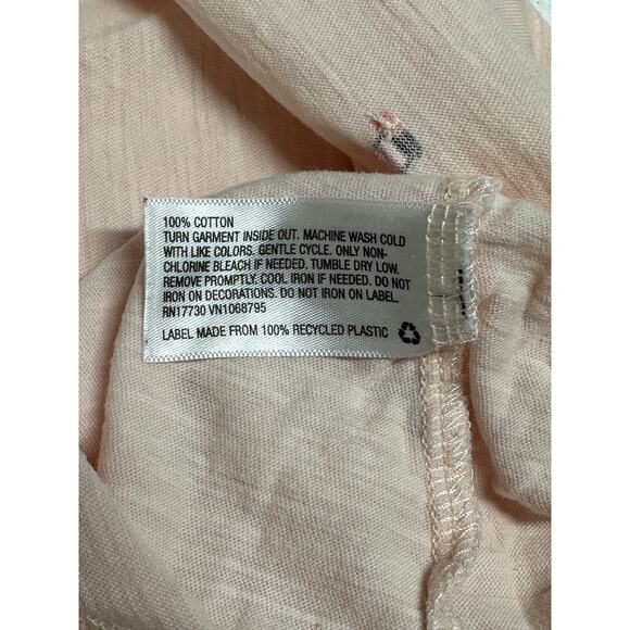 A New Day Tank Top Womens Small Peach Sleeveless Embroidered Drinks Summer Beach - Picture 7 of 9